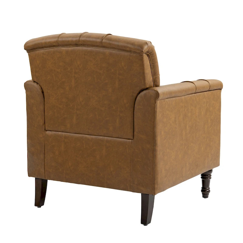 Modern Tufted Accent Armchair with Nailhead Trim Set of 2
