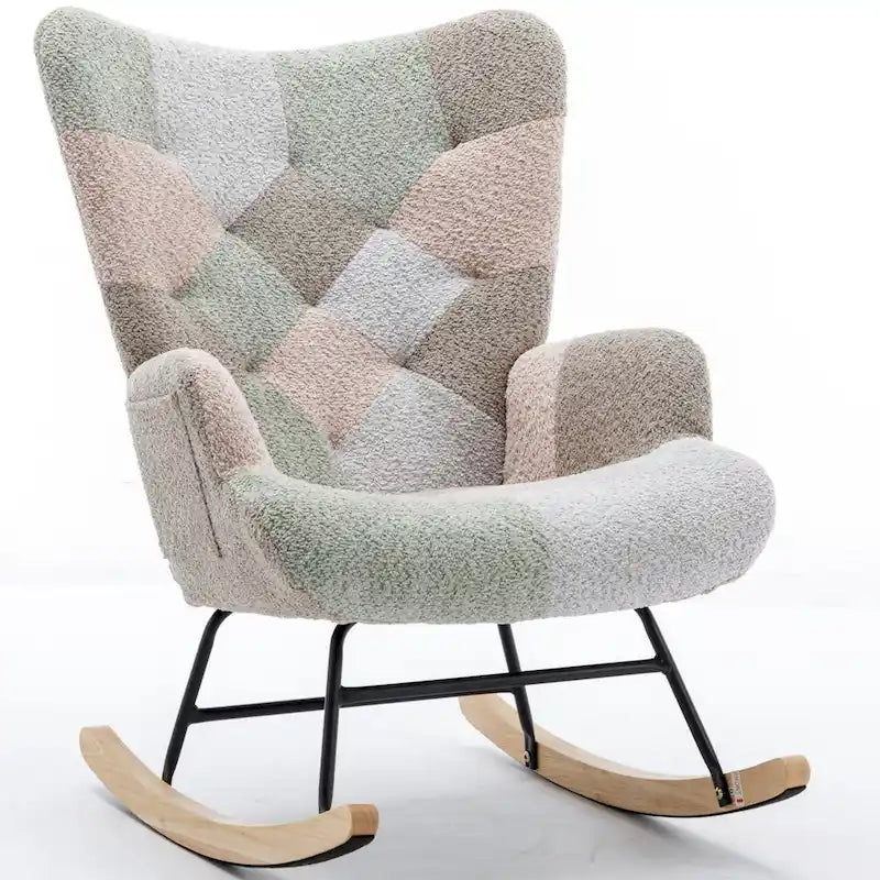 Multicolor Teddy Upholstered Rocking Chair