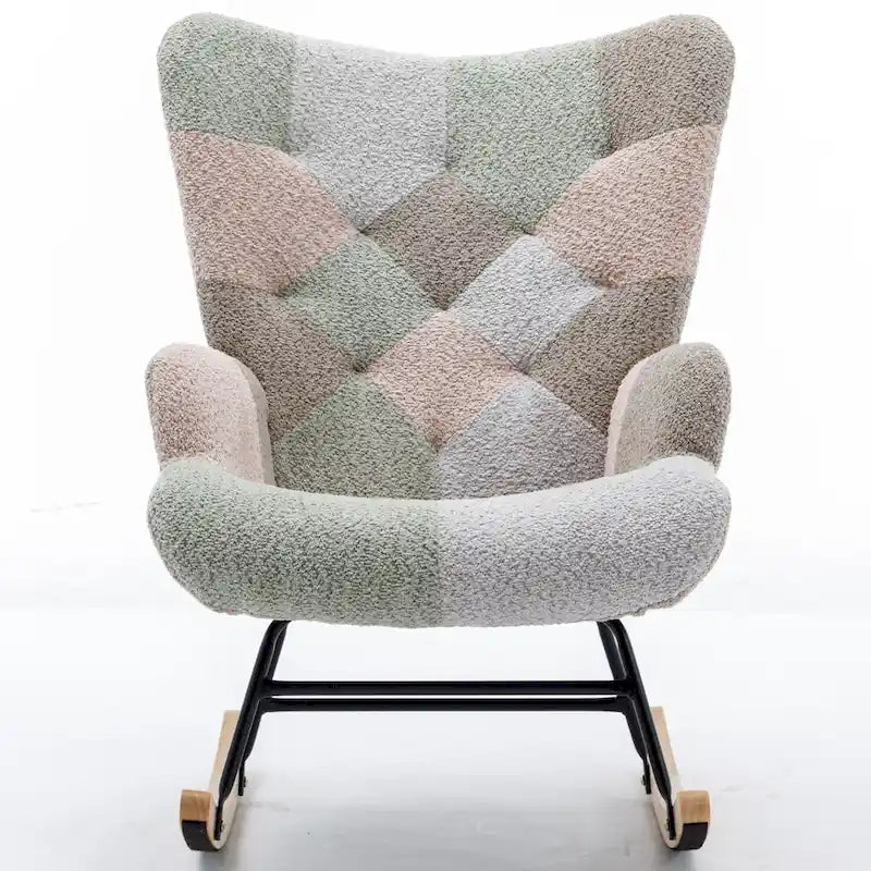 Multicolor Teddy Upholstered Rocking Chair