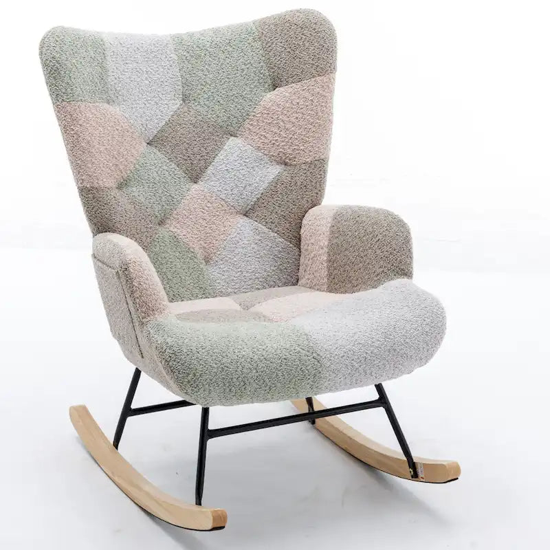 Multicolor Teddy Upholstered Rocking Chair