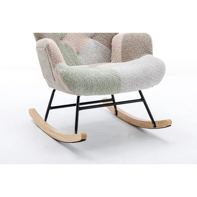Multicolor Teddy Upholstered Rocking Chair