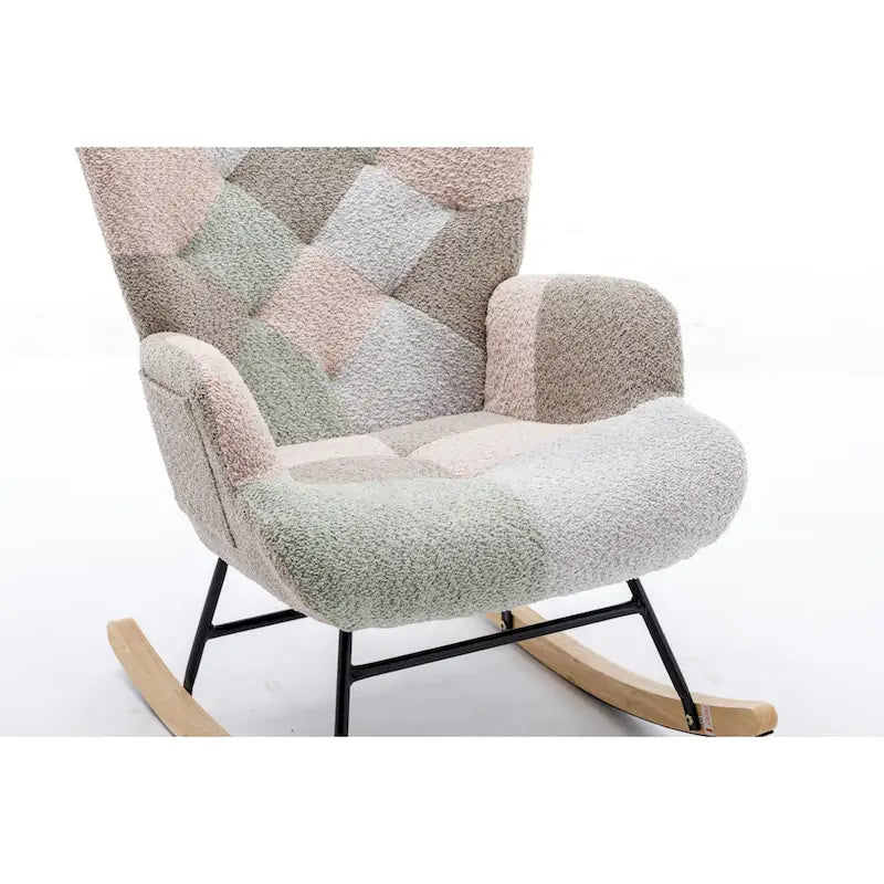 Multicolor Teddy Upholstered Rocking Chair