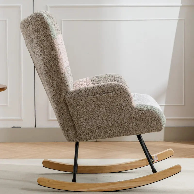 Multicolor Teddy Upholstered Rocking Chair