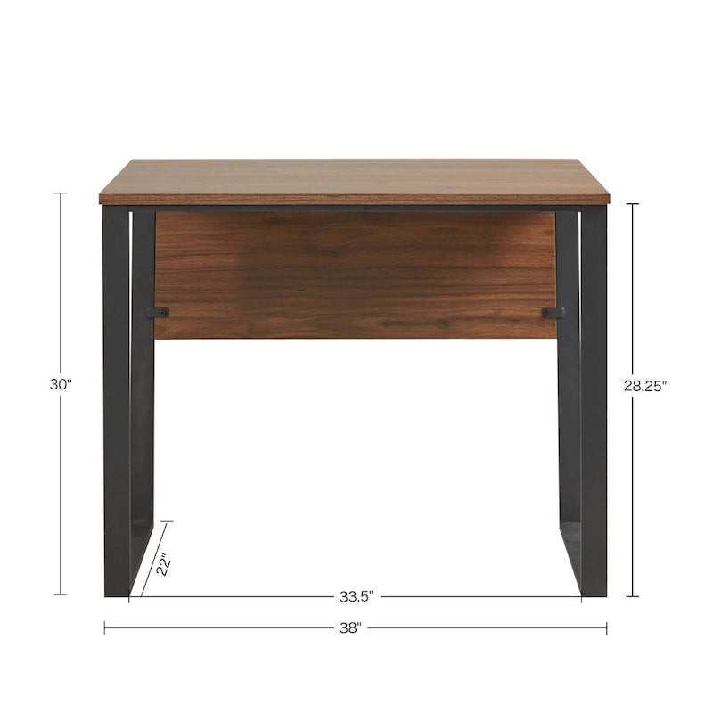 38-Inch Computer Desk with Metal Legs