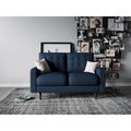 Mid-Century Velvet Loveseat with Wooden Frame and Plush Pillow Back