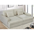Velvet Square Arm Oversized Sleeper Sofa