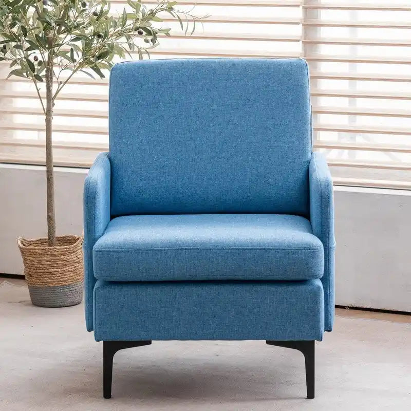 Fabric Upholstered Accent Armchair