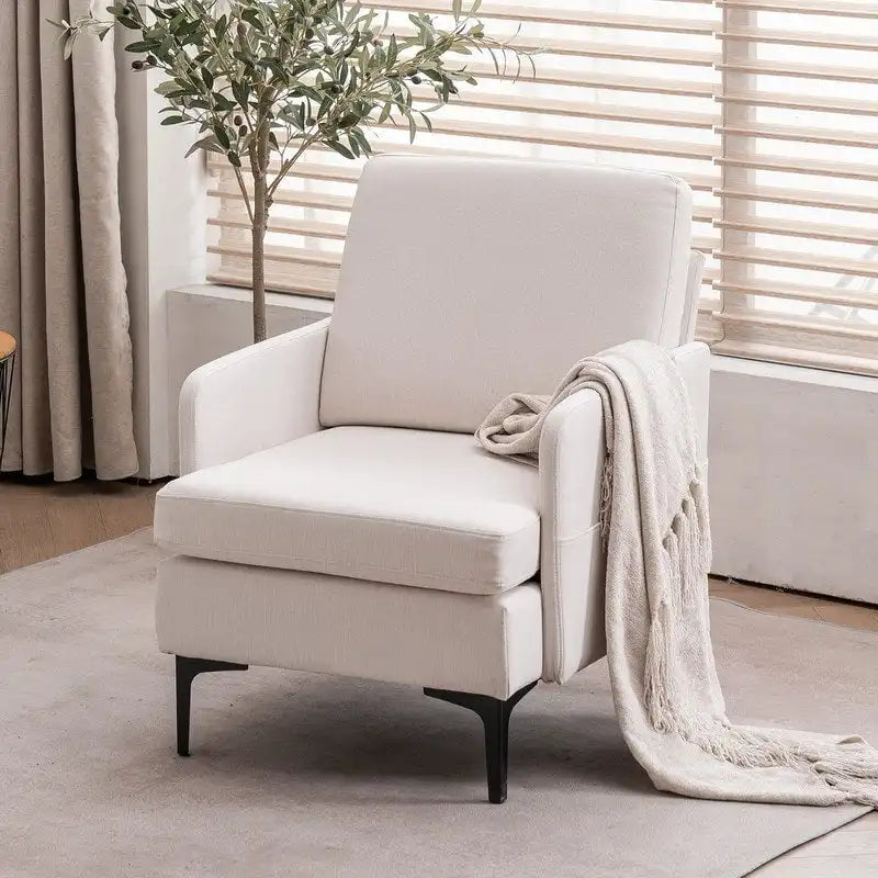 Fabric Upholstered Accent Armchair