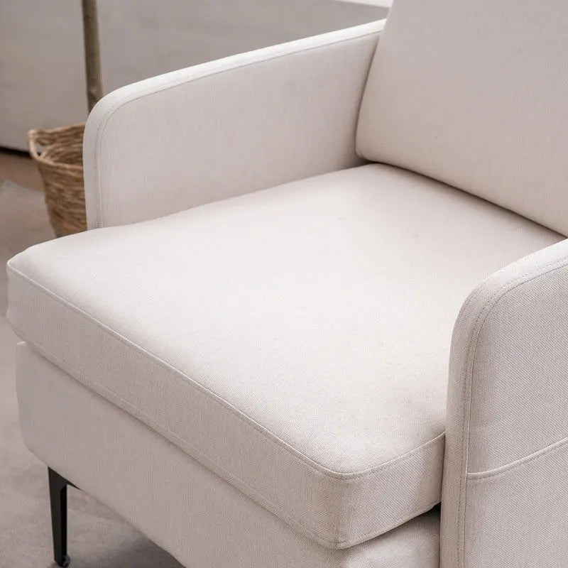 Fabric Upholstered Accent Armchair