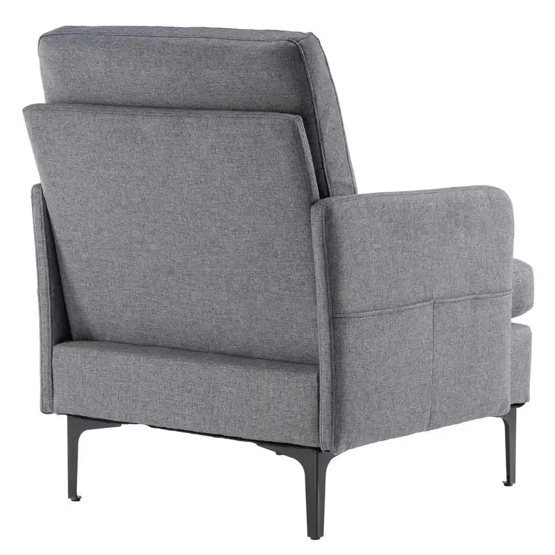 Fabric Upholstered Accent Armchair