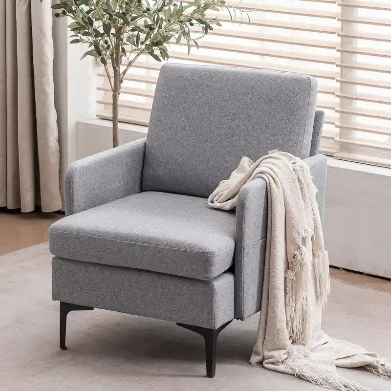 Fabric Upholstered Accent Armchair