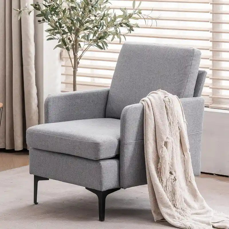 Fabric Upholstered Accent Armchair