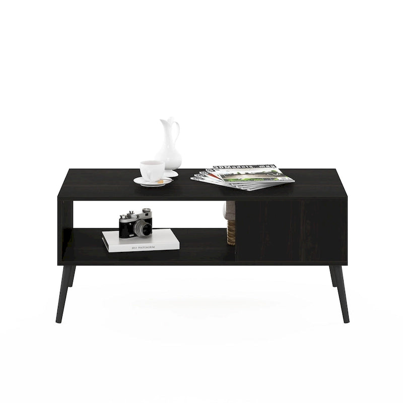Mid-Century Style Coffee Table with Wood Legs
