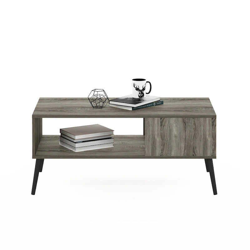 Mid-Century Style Coffee Table with Wood Legs
