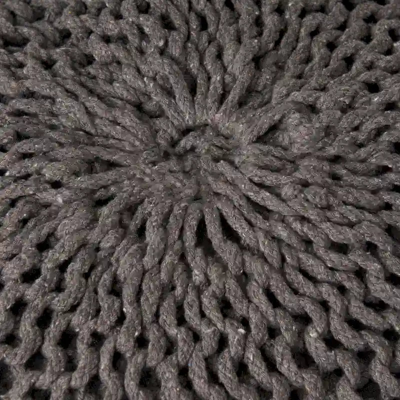 Indoor and Outdoor Knitted Round Pouf