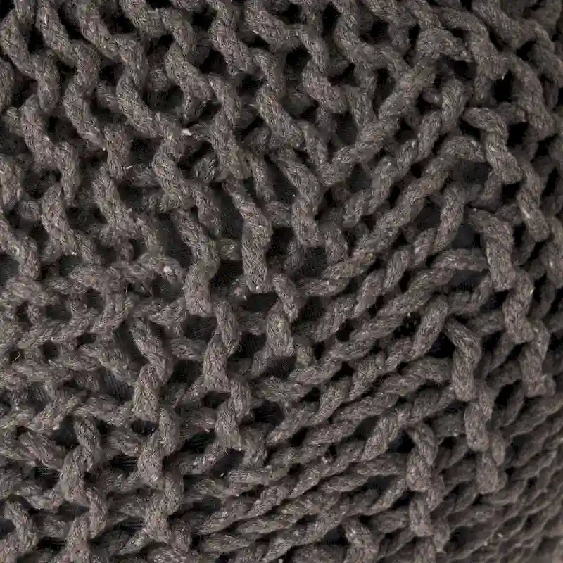 Indoor and Outdoor Knitted Round Pouf