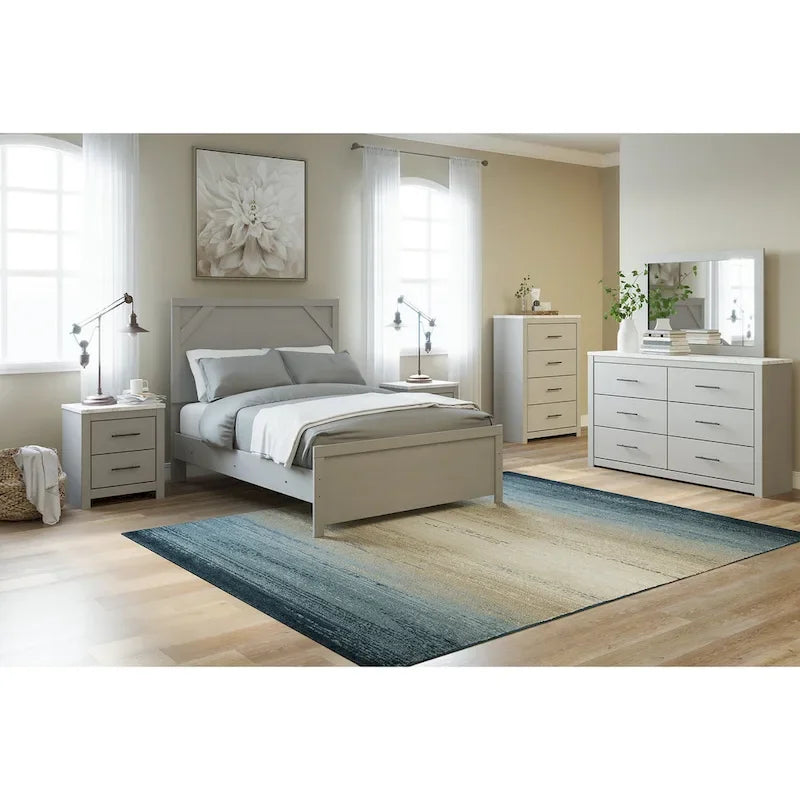 Gray Panel Bed