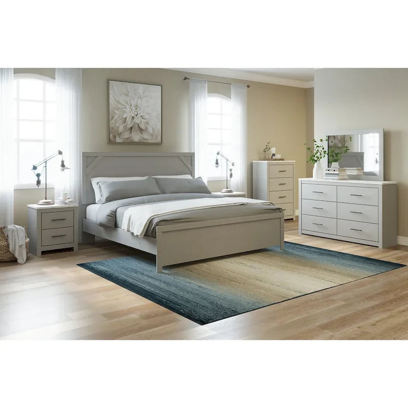 Gray Panel Bed