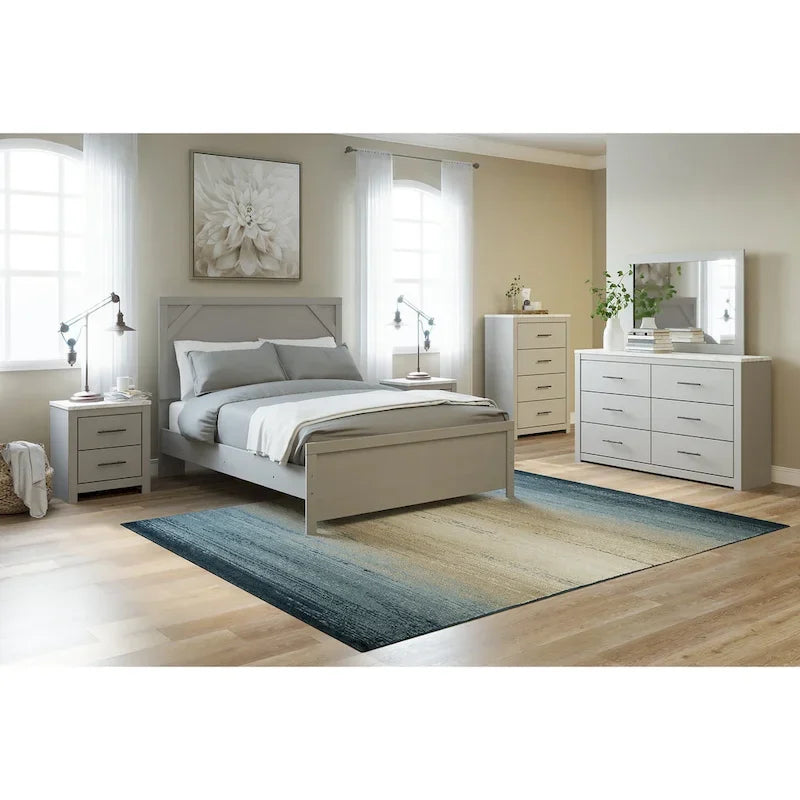 Gray Panel Bed