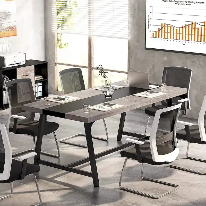 70.87-Inch Rectangular Conference Table for 6–8 People