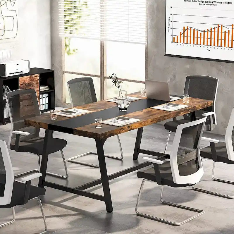 70.87-Inch Rectangular Conference Table for 6–8 People