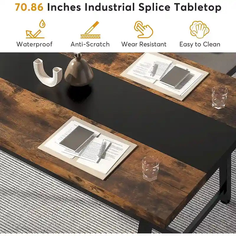 70.87-Inch Rectangular Conference Table for 6–8 People