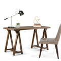 Solid Wood Modern Industrial 56-Inch Writing Desk