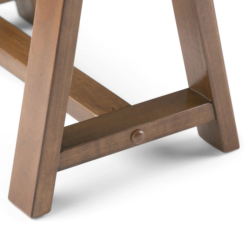 Solid Wood Modern Industrial 56-Inch Writing Desk