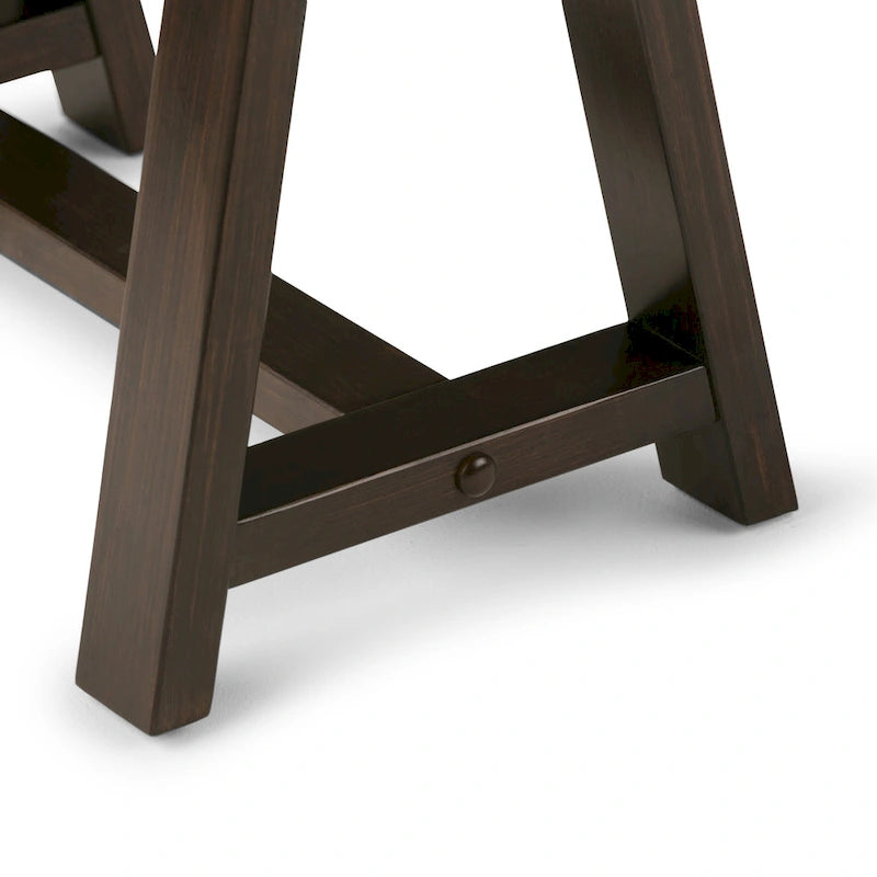 Solid Wood Modern Industrial 56-Inch Writing Desk