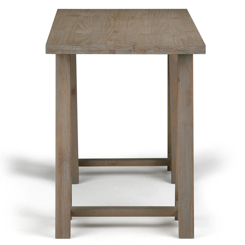 Solid Wood Modern Industrial 56-Inch Writing Desk