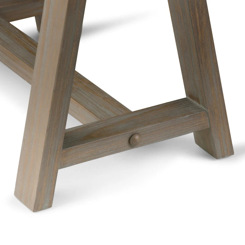 Solid Wood Modern Industrial 56-Inch Writing Desk