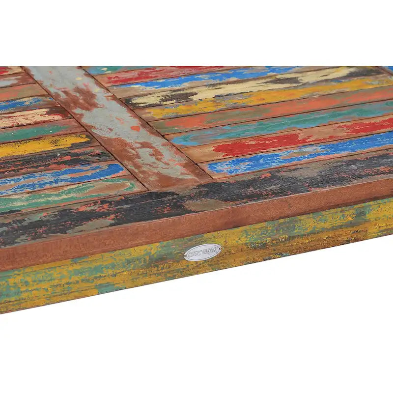 Square Coffee Table Made from Recycled Teak Wood Boats