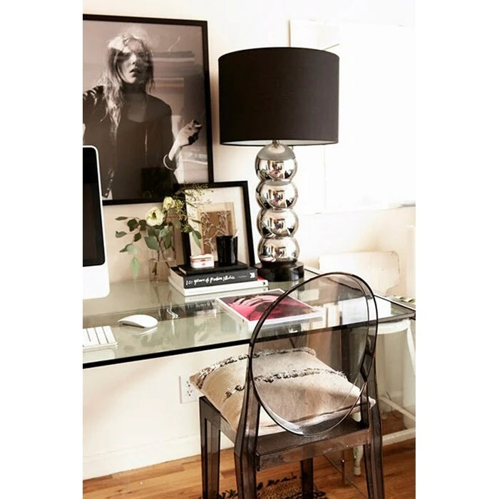 Stackable Mid-Century Modern Clear Armless Dining Chairs