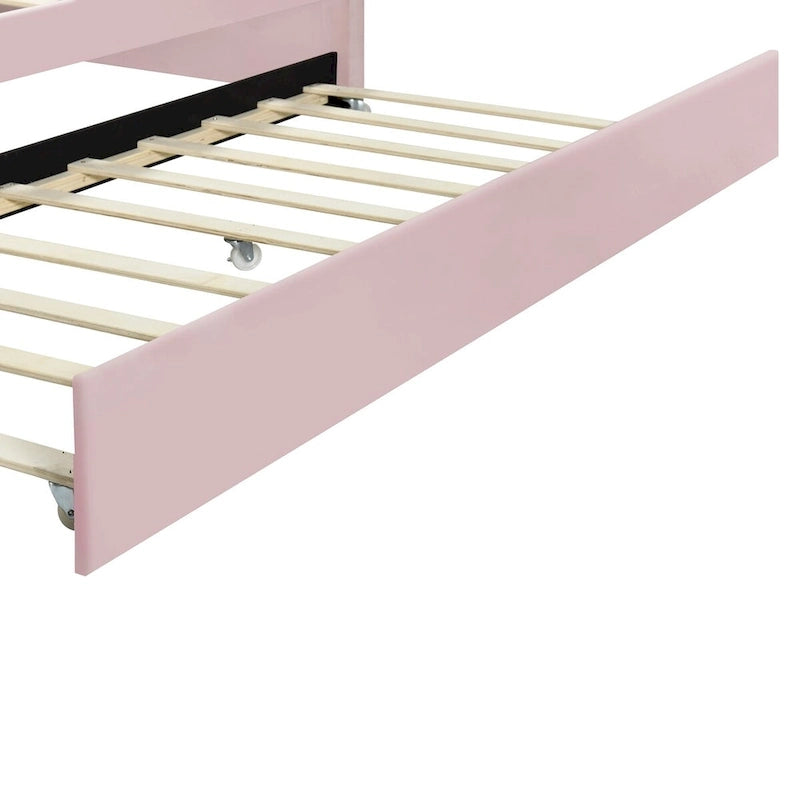 Full Size Velvet Upholstered Daybed with Trundle
