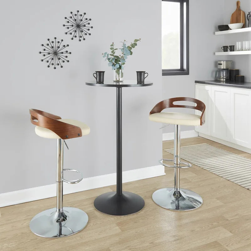 Carson Carrington Sadie Adjustable Bar Stool with Oval Footrest (Set of 3)