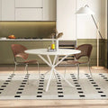 47.24 Modern Round Dining Table with Cross Legs