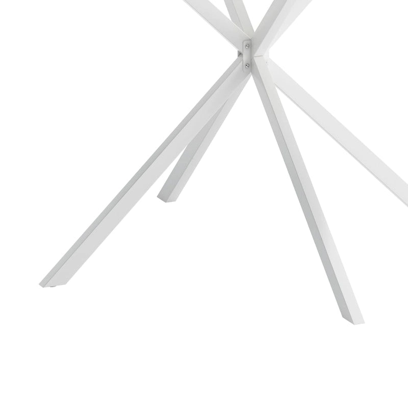 47.24 Modern Round Dining Table with Cross Legs