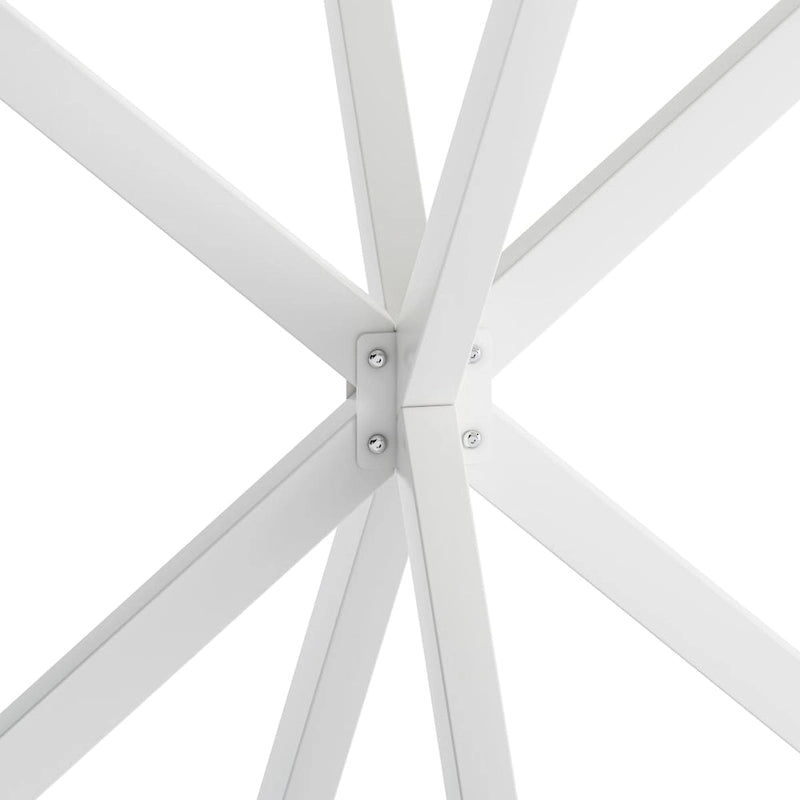 47.24 Modern Round Dining Table with Cross Legs