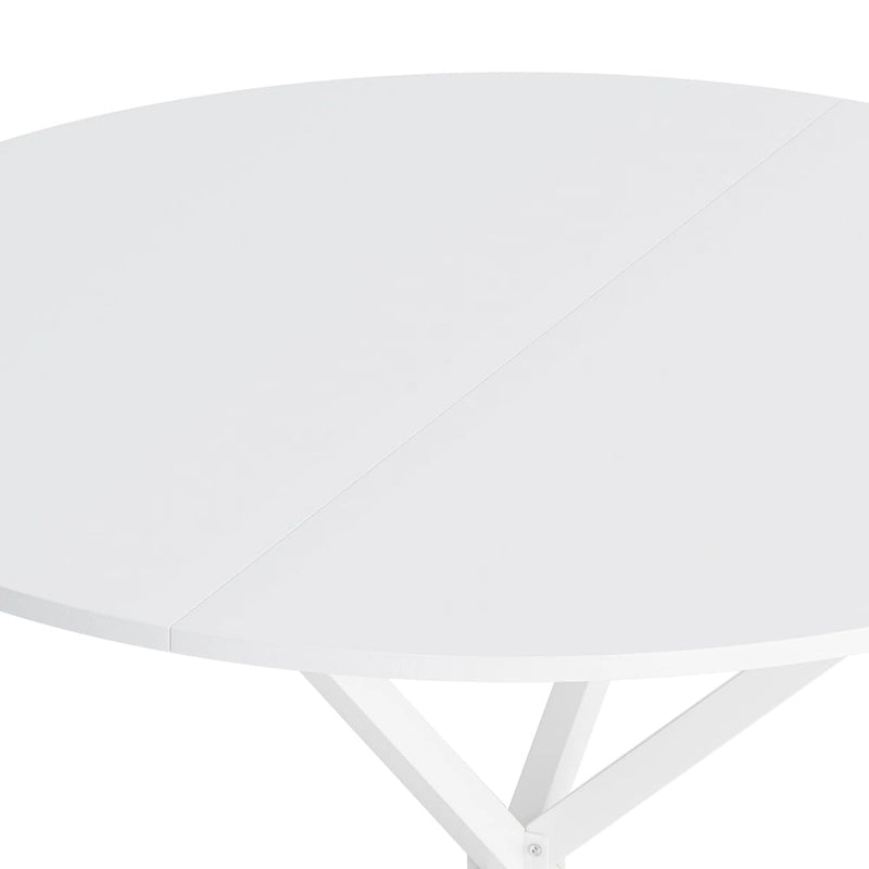 47.24 Modern Round Dining Table with Cross Legs
