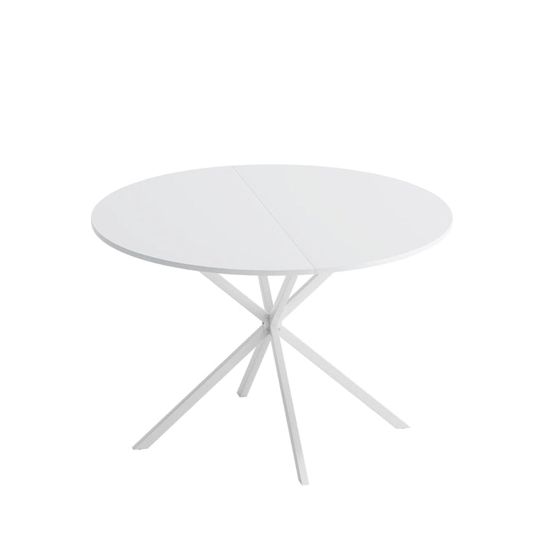 47.24 Modern Round Dining Table with Cross Legs