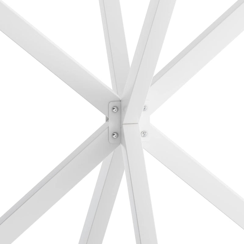 47.24 Modern Round Dining Table with Cross Legs