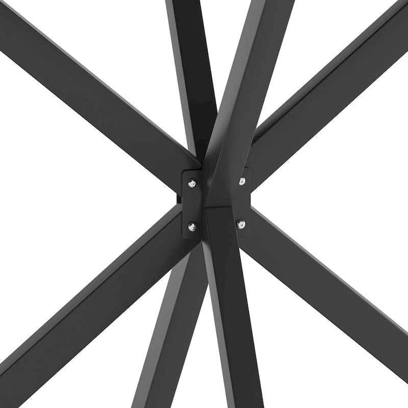 47.24 Modern Round Dining Table with Cross Legs