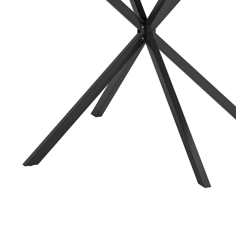 47.24 Modern Round Dining Table with Cross Legs