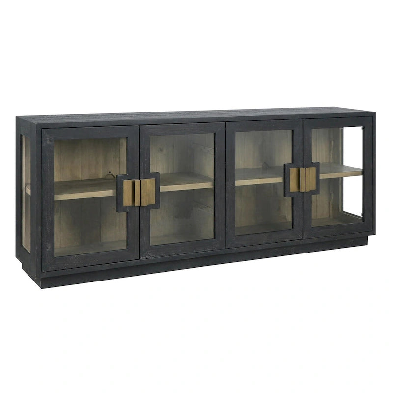Reclaimed Pine Glass Door Sideboard