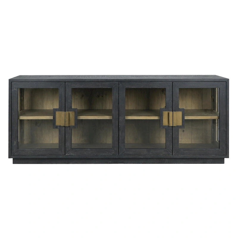 Reclaimed Pine Glass Door Sideboard