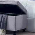 Velvet Button-Tufted Storage Bench