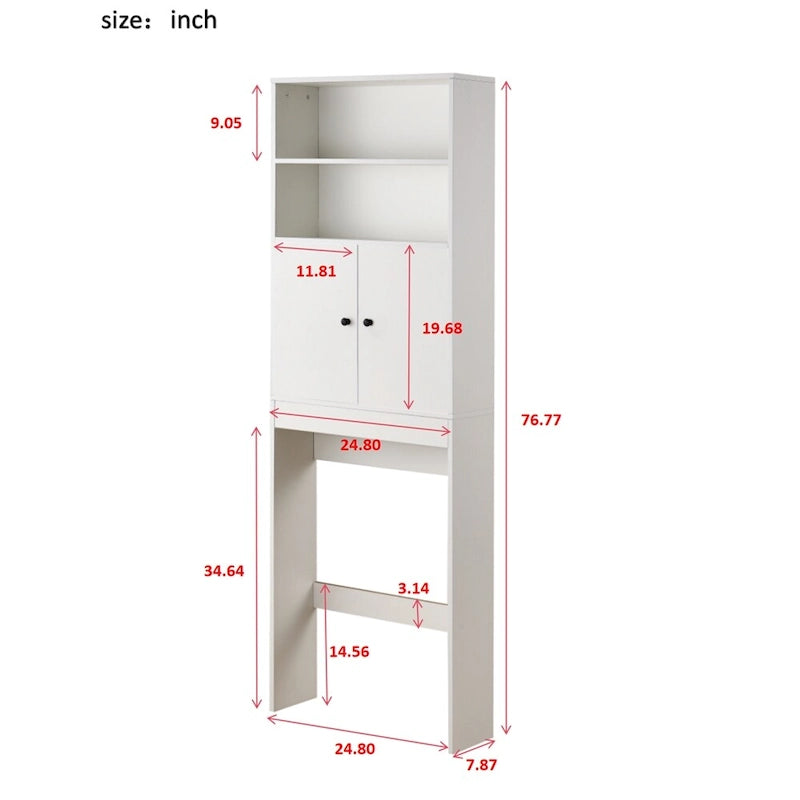 Farmhouse Over-the-Toilet Storage Cabinet
