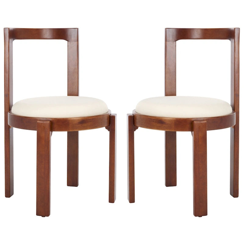 Round Padded Dining Chair Set of 2 - 20W x 21D x 33H Inches