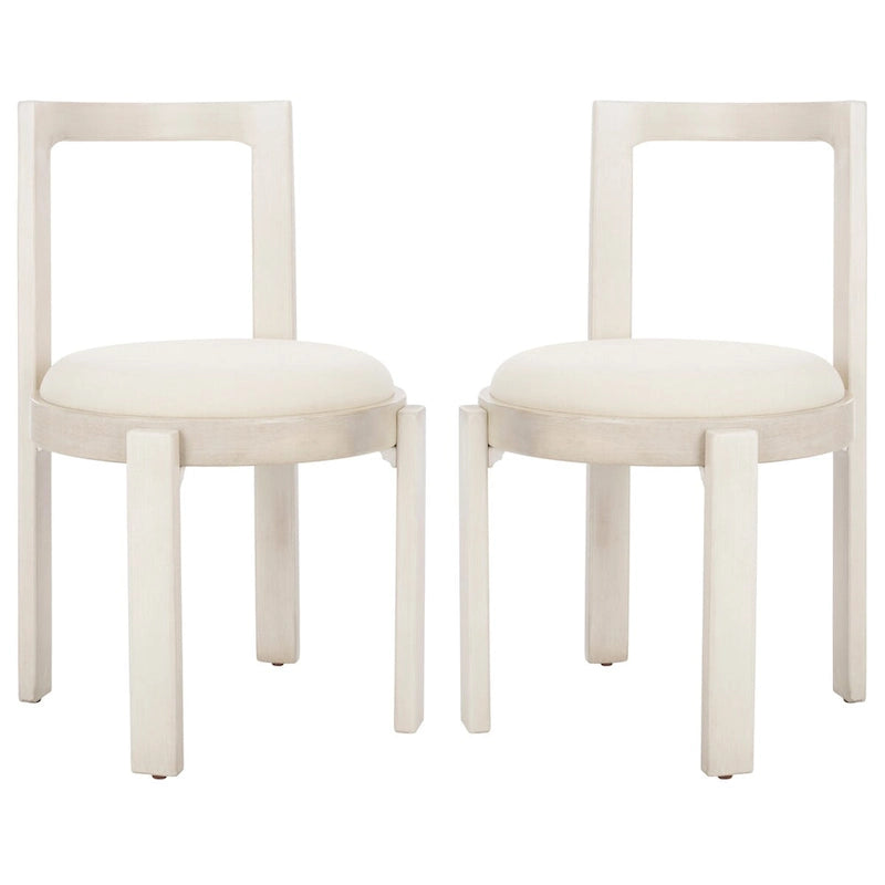Round Padded Dining Chair Set of 2 - 20W x 21D x 33H Inches